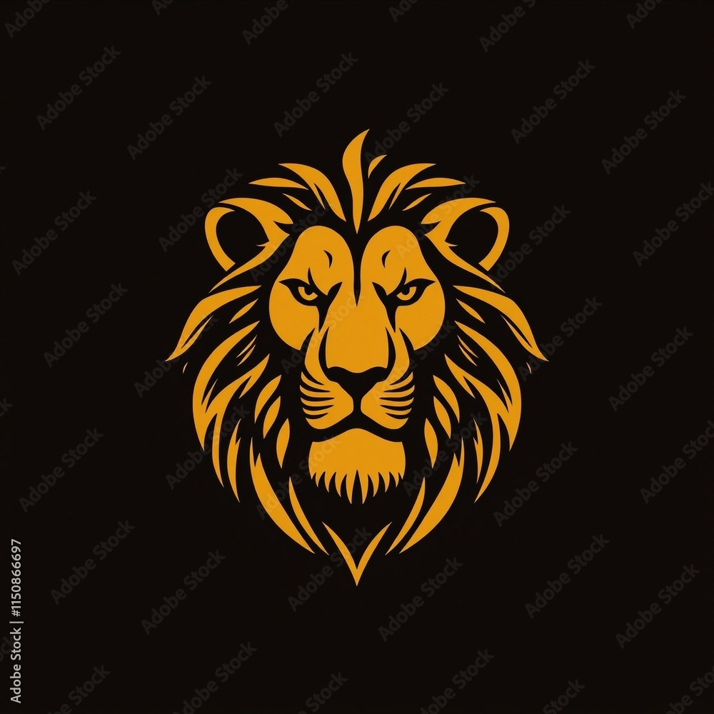 Obraz premium lion king logo shape design