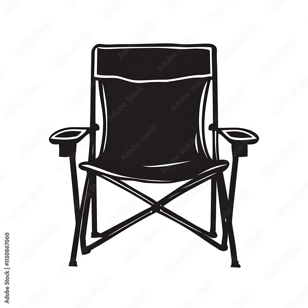 camping chair icon simple background camping chair icon simple background