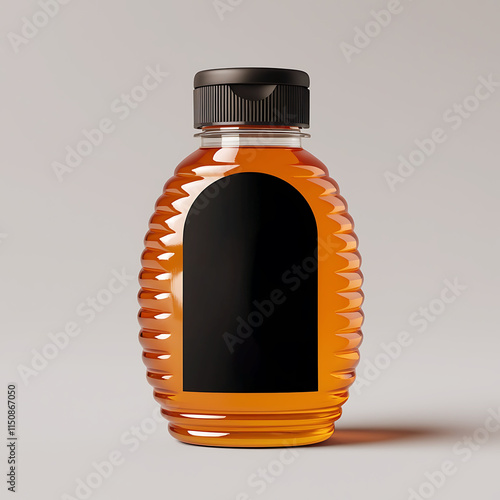 Blank Honey Bottle Label Mockup for Branding