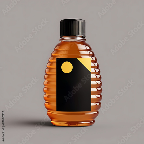 Blank Honey Bottle Label Mockup for Branding
