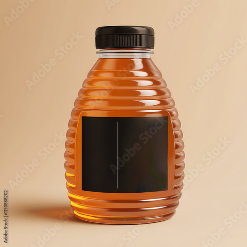 Blank Honey Bottle Label Mockup for Branding