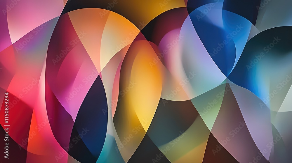 Abstract Colorful Wave Patterns with Soft Curves and Blends Abstract Colorful Wave Patterns with Soft Curves and Blends