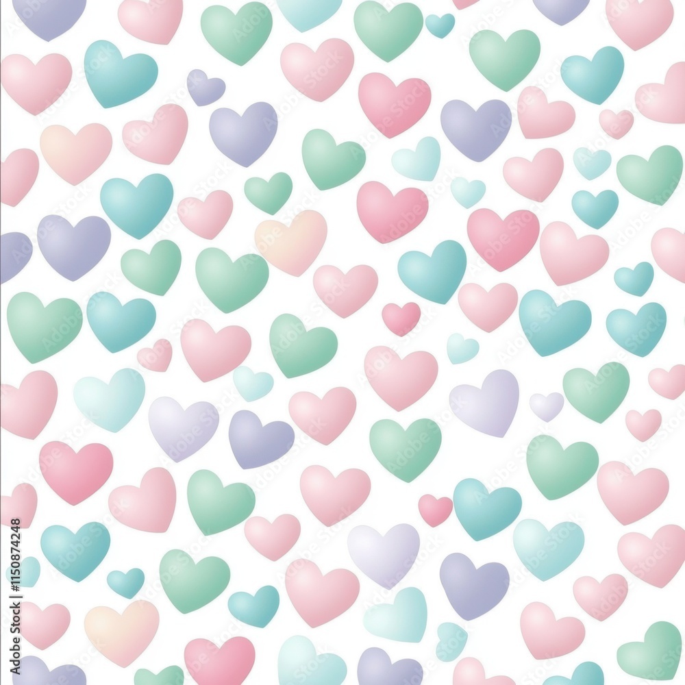 valentines Seamless Pattern. Pastel Tiny Hearts Seamless Background for Romantic and Loving Designs valentines Seamless Pattern. Pastel Tiny Hearts Seamless Background for Romantic and Loving Designs