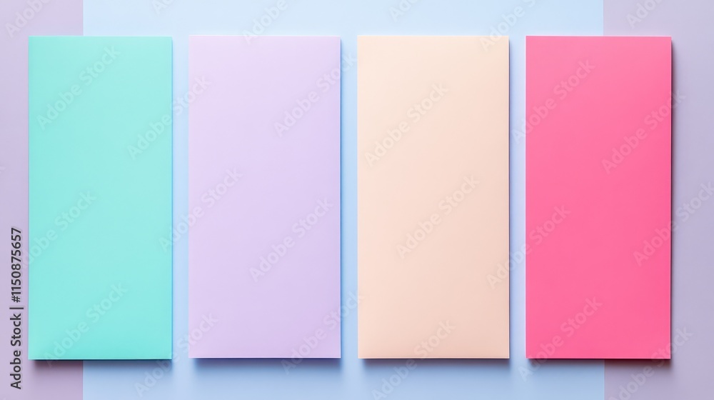Fototapeta premium Colorful Pastel Rectangles on a Soft Background for Design Use