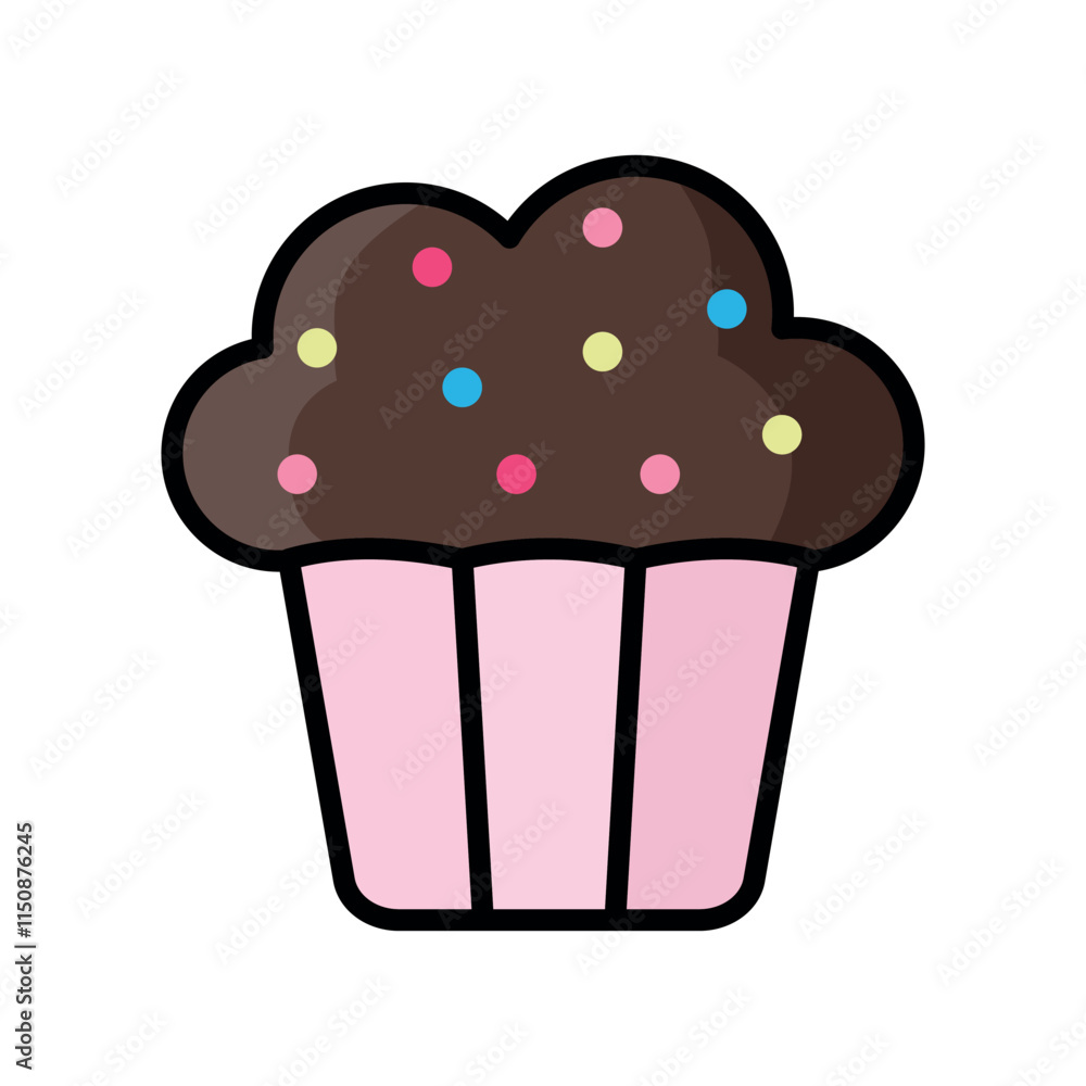cup cake icon vector design template elegant style cup cake icon vector design template elegant style