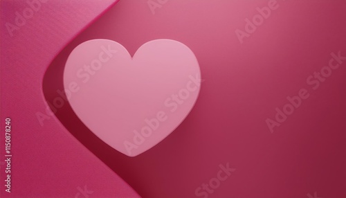 valentine, copy space background, heart, 3d render