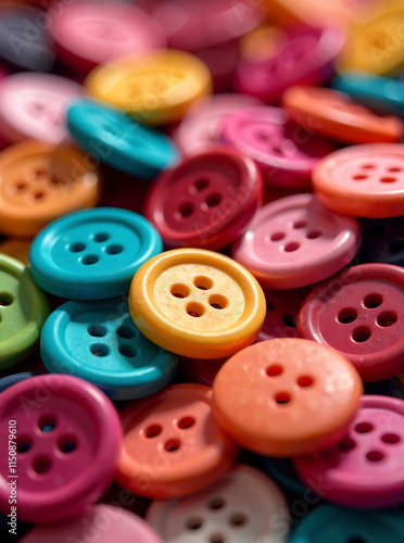 Sewing buttons background. Colorful sewing buttons texture. NEW IMAGE  photo