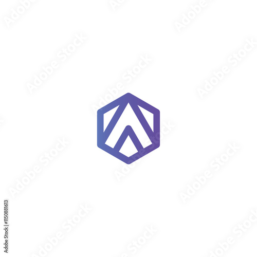 Abstract Hexagon Logo Design Stock Vector