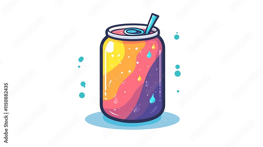 Obraz premium soda can icon simple background