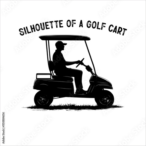 golf cart buggies silhouette Vector. Golf Cart Silhouette vehicle Vector Illustration.