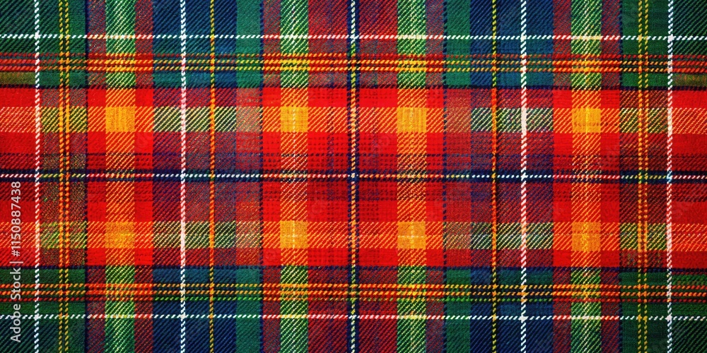 Obraz premium Surreal Scottish Plaid: Seamless Tartan Textile Photography