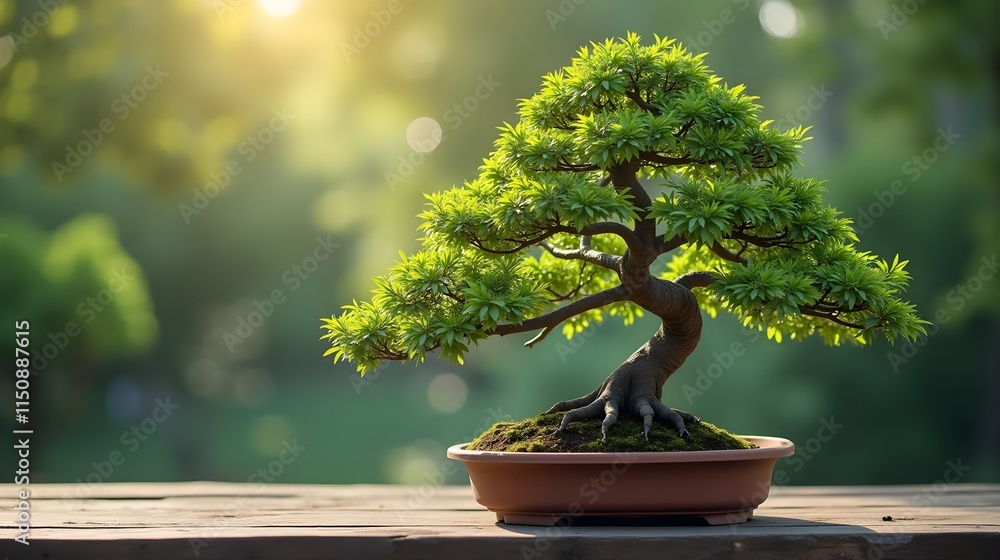 Natural setting showcasing bonsai tree photograph Natural setting showcasing bonsai tree photograph
