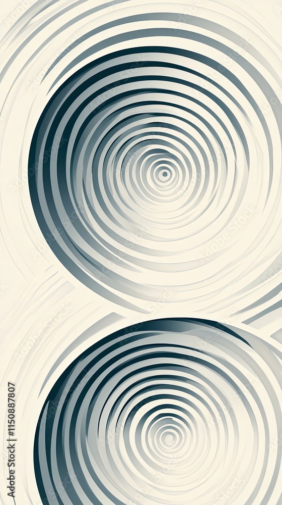 Fototapeta premium Abstract Spiral Concentric Circles Design Pattern