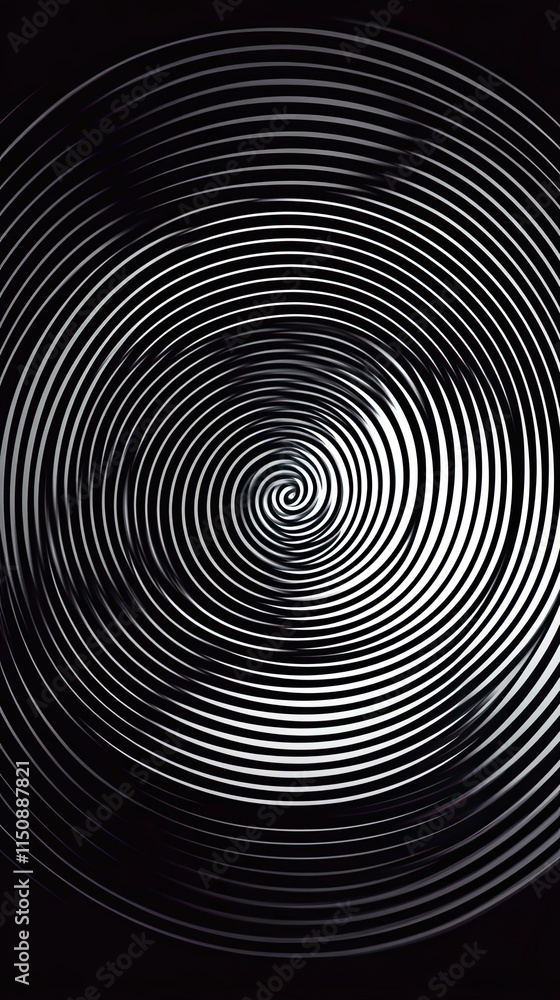 Abstract Black And White Spiral Design Abstract Black And White Spiral Design