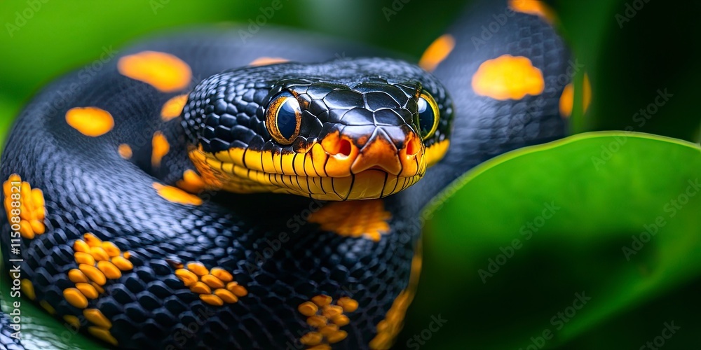 closeup snake looking at camera closeup snake looking at camera