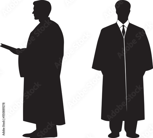 Silhouette of a lawyer vector silhouette
