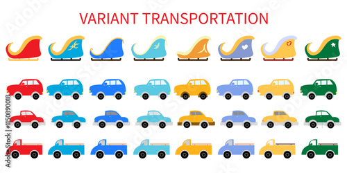 car transportation isolated on white background