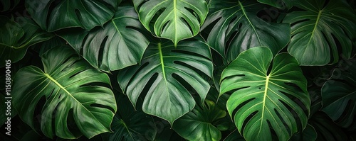 Wallpaper Mural Greenery palms idea. Lush green leaves create a tropical and vibrant background. Torontodigital.ca