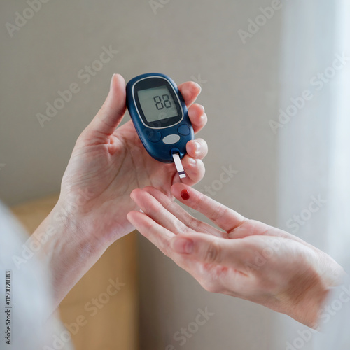 Using a Glucometer to Measure Blood Sugar Level