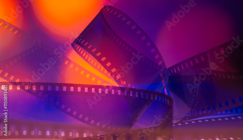 cinematic background with real film