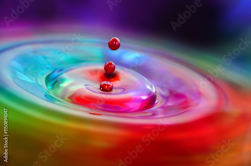 Obraz na płótnie Colorful Liquid Drops w salonie