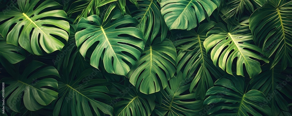 Greenery palms idea. Vibrant green monstera leaves forming a lush tropical background for nature-inspired designs. Greenery palms idea. Vibrant green monstera leaves forming a lush tropical background for nature-inspired designs.