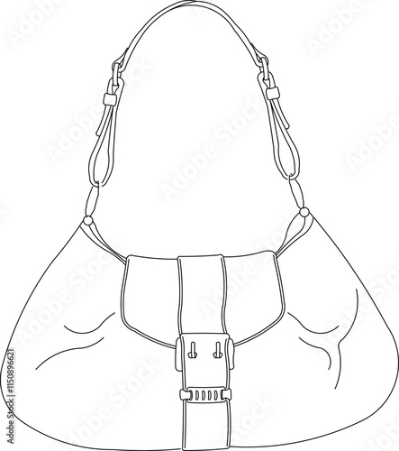 vector illustration design image of women's bag for traveling carrying small items 