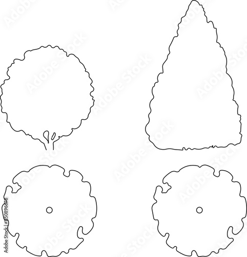 vector illustration design image plant tree sketch simple silhouette for completeness of the image