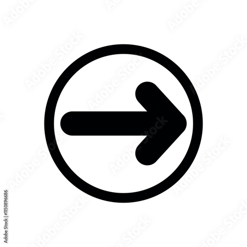 Arrow direction icon in circle