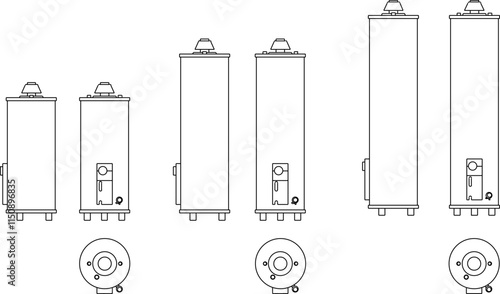 vector illustration design image water heater