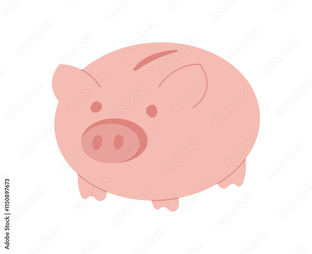 Piggy bank. Savings element in finance. Cash storage for economy, flat illustration style, ideal for financial concepts. Piggy bank. Savings element in finance. Cash storage for economy, flat illustration style, ideal for financial concepts.