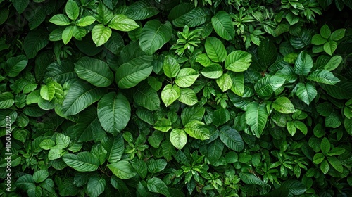 Wallpaper Mural A lush green plant with leaves of various sizes and shapes. Generative AI Torontodigital.ca