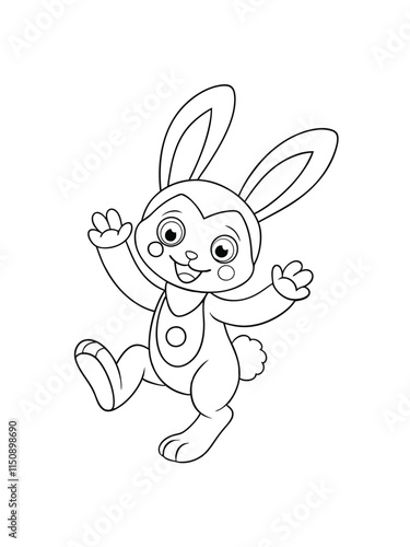 Wallpaper Mural cute and funny animal cartoon drawing for kids coloring page Torontodigital.ca