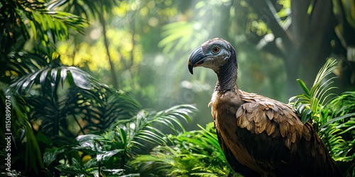 Dodo bird, head and neck only, photorealistic, cinematic photo