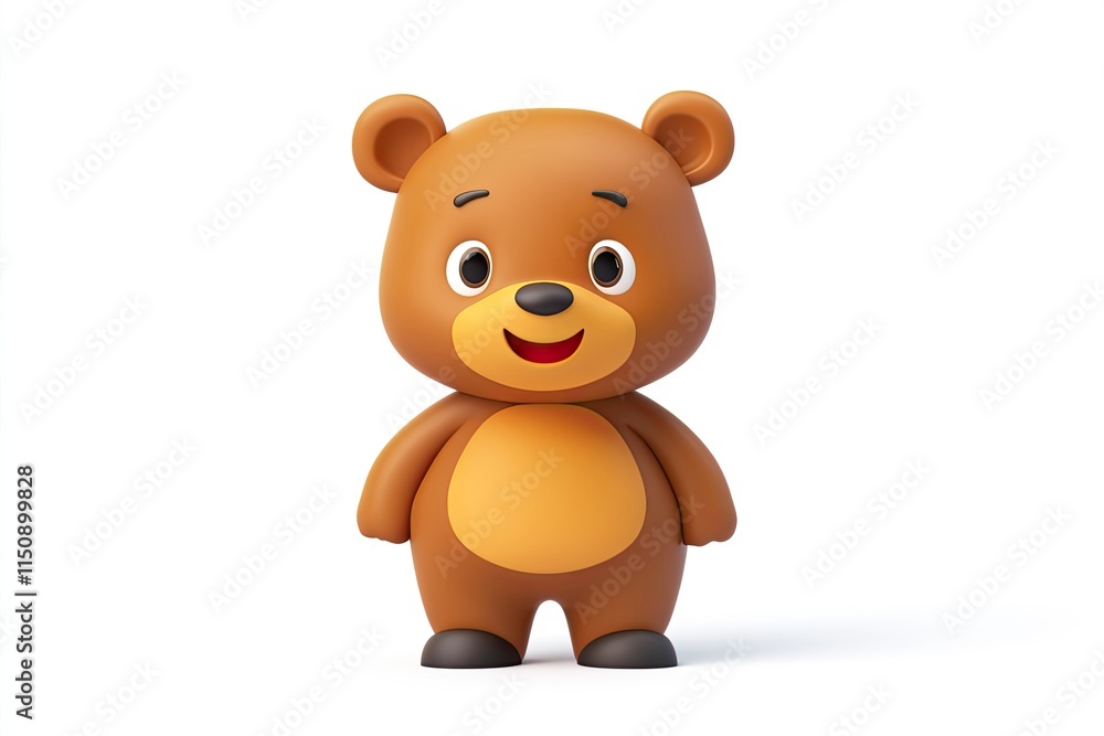 Cute Animation Cartoon Character Animal Bear Design Elements Isolated on white Background Cute Animation Cartoon Character Animal Bear Design Elements Isolated on white Background