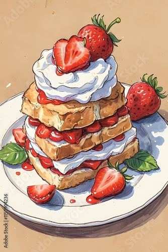 Strawberry Shortcake Delight: A Visual Feast of Sweetness