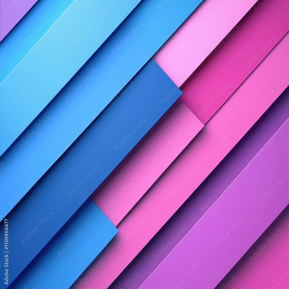 Fototapeta premium Blue and pink striped background with a pink and blue striped foreground