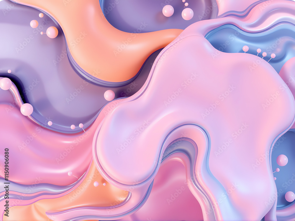 Abstract Fluid Design in Pastel Colors Abstract Fluid Design in Pastel Colors