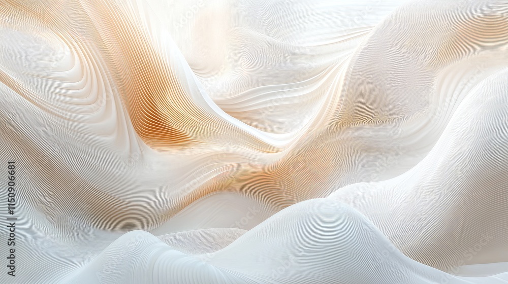 Soft 3D wallpaper with elegant, flowing line art on a light background, adding a touch of sophistication and modernity to the space. Soft 3D wallpaper with elegant, flowing line art on a light background, adding a touch of sophistication and modernity to the space.