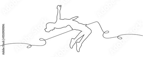 line art sport vaulting