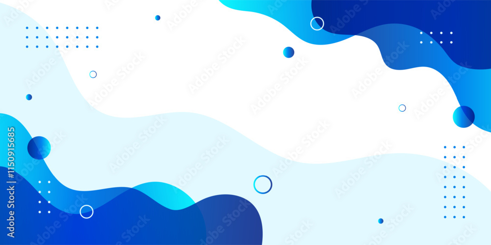 Elegant Blue gradient Abstract fluid shapes Banner template design on white background Elegant Blue gradient Abstract fluid shapes Banner template design on white background