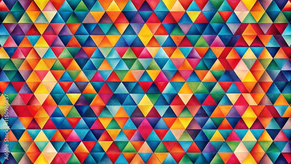 Vibrant Triangular Mosaic A Colorful Geometric Pattern Design for Backgrounds and Textures Vibrant Triangular Mosaic A Colorful Geometric Pattern Design for Backgrounds and Textures