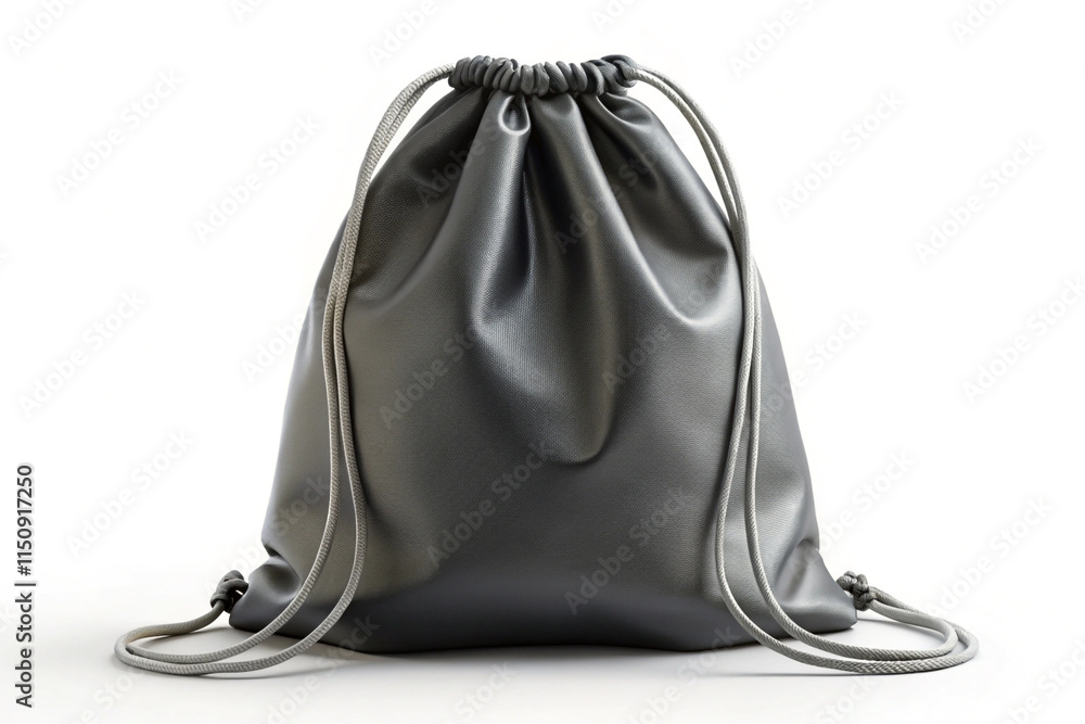 Realistic blank black Drawstring Sport Bag pack Mockup isolated on white background Realistic blank black Drawstring Sport Bag pack Mockup isolated on white background