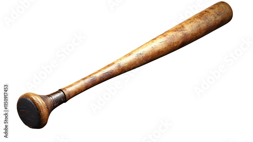 Aged Wooden Baseball Bat