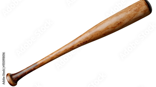 Aged Wooden Baseball Bat