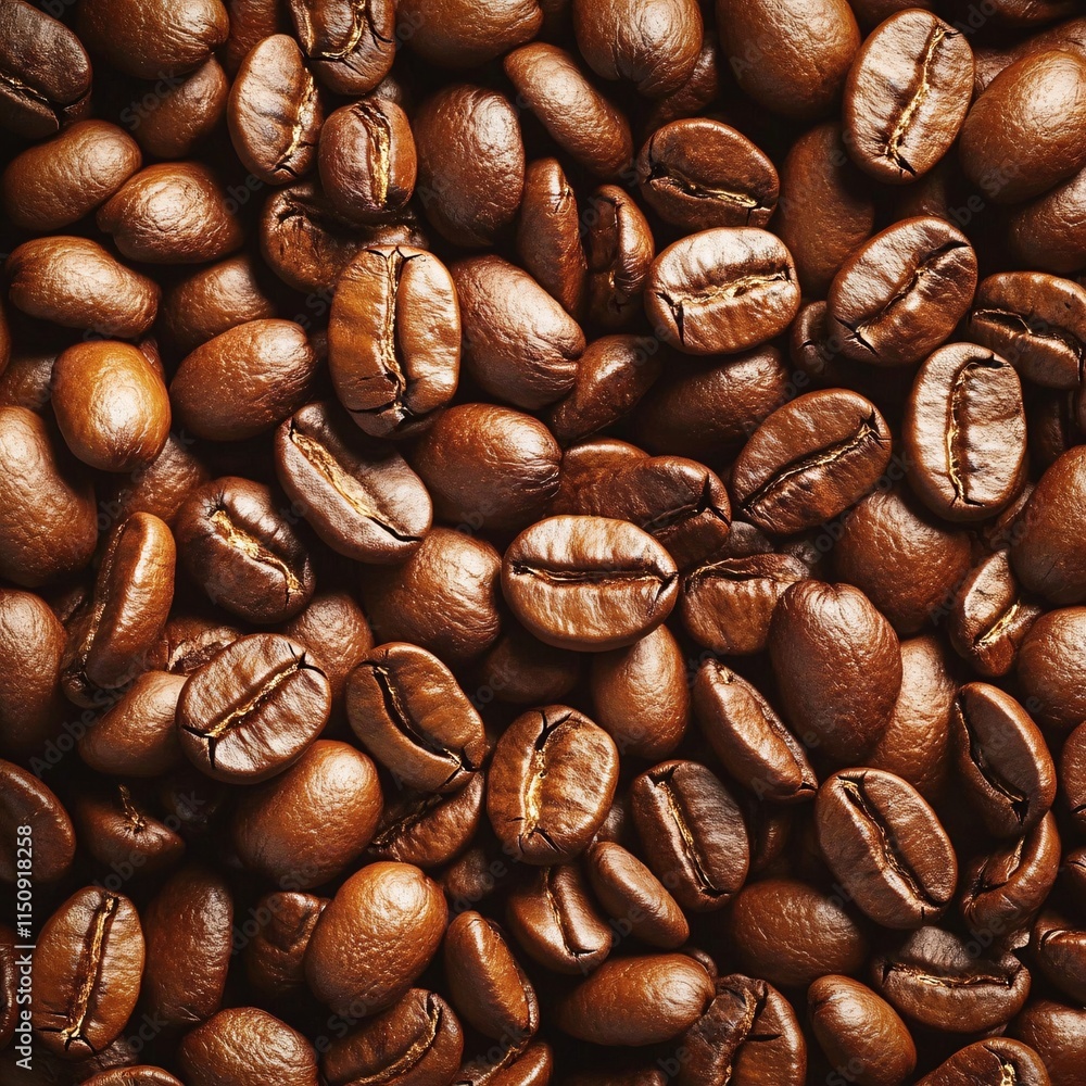 Fototapeta premium Seamless pattern with hand drawn coffee beans. Coffee beans pattern.