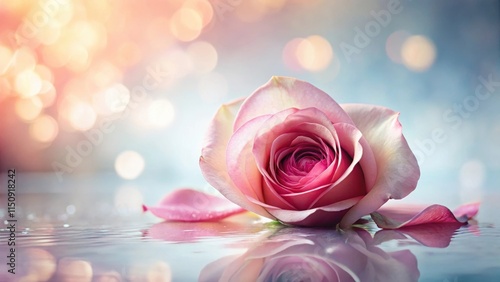 Rose Petal on Abstract Background, calming, gentle,  calming, gentle, serene, abstract design