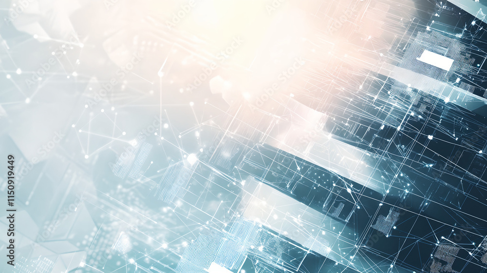 Fototapeta premium Futuristic Hexagonal Matrix