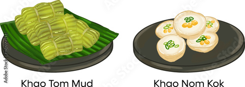 Thailand Traditional Cuisine Illustration