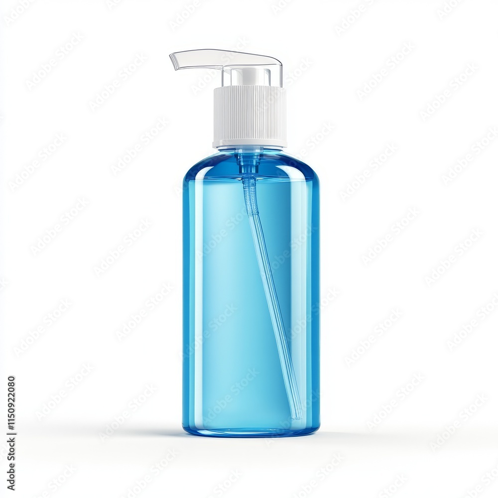 A bottle of hand sanitizer, isolated on a white background. A bottle of hand sanitizer, isolated on a white background.